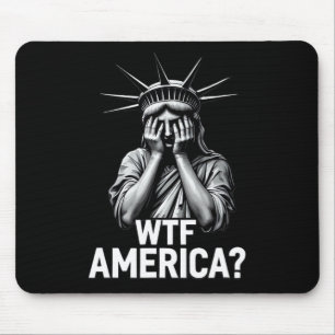 Anti-trump Political And Democracy Wtf America 2  Mouse Pad