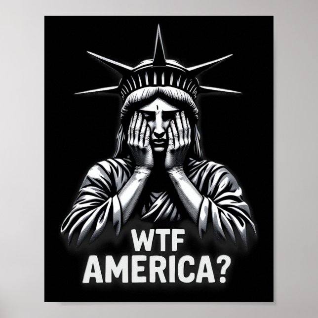 Anti-trump Political And Democracy Wtf America 3  Poster (Front)