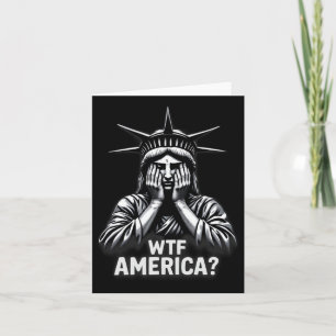 Anti-trump Political And Democracy Wtf America Card