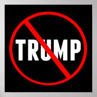 Anti Trump Political Red Black Democrat