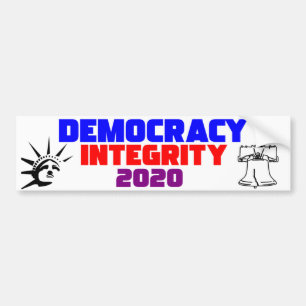 Anti-Trump Pro-Democracy bumper sticker