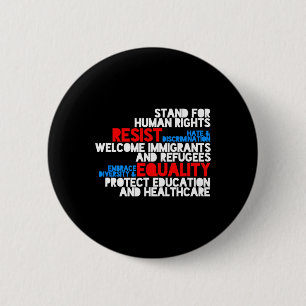 Anti Trump Protest Human Rights Resist  2 Inch Round Button