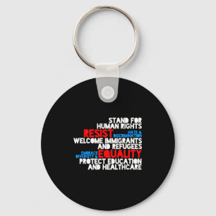 Anti trump protest human rights resist Anti trump Keychain