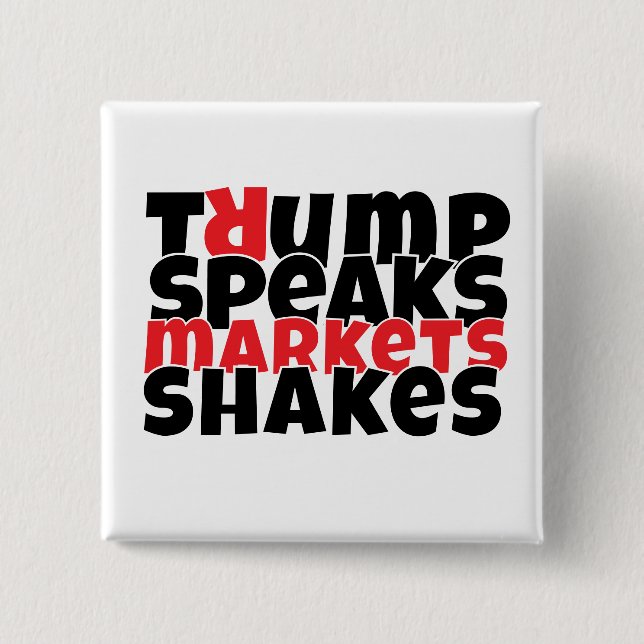 Anti trump protest slogan 2 inch square button (Front)