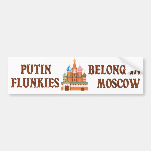 Anti Trump Putin Russia  Bumper Sticker (Front)