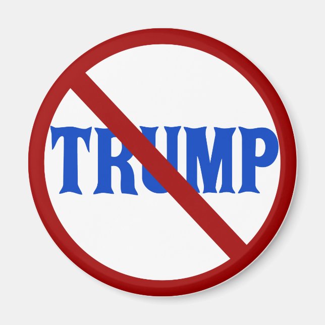 Anti Trump Red Circle with X Magnet (Front)