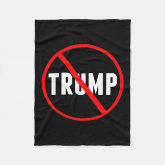 Anti Trump Red Circle X Political Fleece Blanket