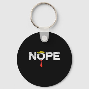 Anti-trump Red Tie Wig Stop Donald Trump Funny Imp Keychain