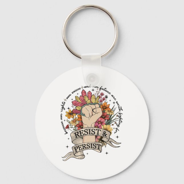 Anti Trump Resist Womens Rights Protest Equality F Keychain (Front)