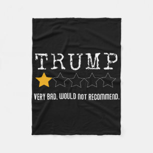 Anti-trump Review Very D Would Not Recommend 1  Fleece Blanket