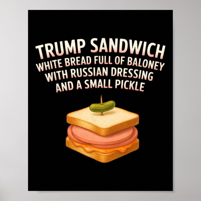 Anti Trump Sandwich Sign Funny Donald  (Front)