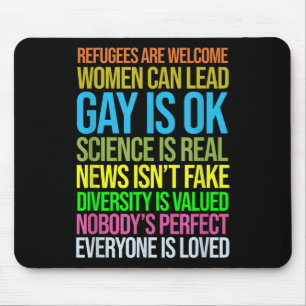 Anti Trump Science Refugees Love Womens Rights Mouse Pad