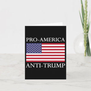 Anti-trump Shirt - American Usa Flag Resist  Card