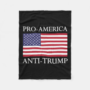 Anti-trump Shirt - American Usa Flag Resist  Fleece Blanket