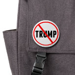 Anti Trump Simple Red Circle X Political 2 Inch Round Button<br><div class="desc">Trump with a red circle and an X over his name. Distribute Anti Donald Trump buttons everywhere to get Americans to resist and impeach Trump. Put them on your bag or backpack to show you hate Trump. Hand these out to all Americans against Donald Trump,  Democrats and Republicans.</div>
