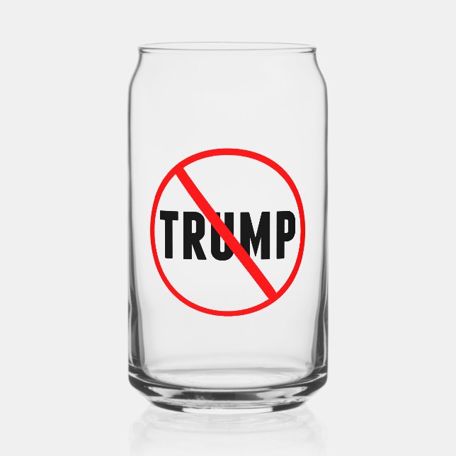 Anti Trump Simple Red Circle X Politique (Recto)