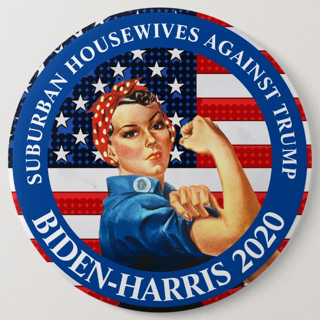 Anti Trump Suburban Housewives  Against Trump 6 Inch Round Button (Front)