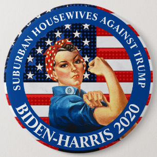 Anti Trump Suburban Housewives Against Trump 6 Inch Round Button