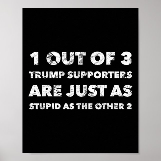 Anti-trump Trump Supporters Are Just Stupid  Poster (Front)