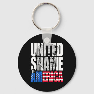 Anti Trump United Shame Of America Flag Keychain