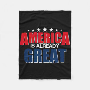 Anti Trump Usa  Fleece Blanket