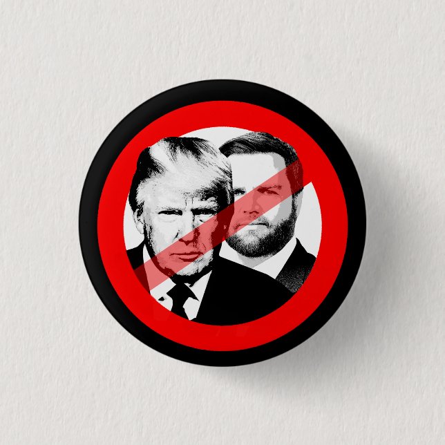 Anti Trump Vance 1 Inch Round Button (Front)