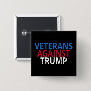 Anti-Trump - Veterans Against Trump 2 Inch Square Button