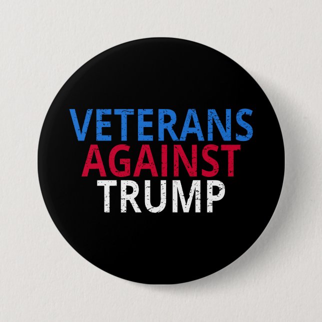 Anti-Trump - Veterans Against Trump 3 Inch Round Button (Front)