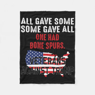 Anti Trump Veterans Against Trump Fleece Blanket
