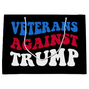 Anti-Trump - Veterans Against Trump II Large Gift Bag