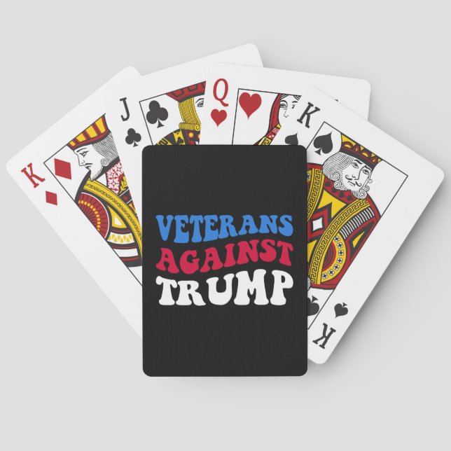 Anti-Trump - Veterans Against Trump II Playing Cards (Back)