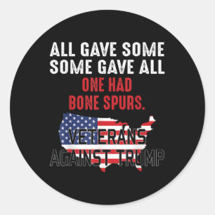 Anti Trump Veterans Against Trump, Trump Sucks Classic Round Sticker