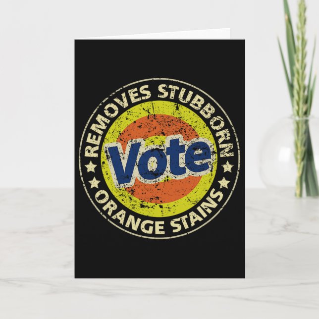 Anti-trump Vote Detergent Funny Gifts  Card (Front)