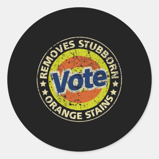 Anti-trump Vote Detergent Funny Gifts  Classic Round Sticker (Front)