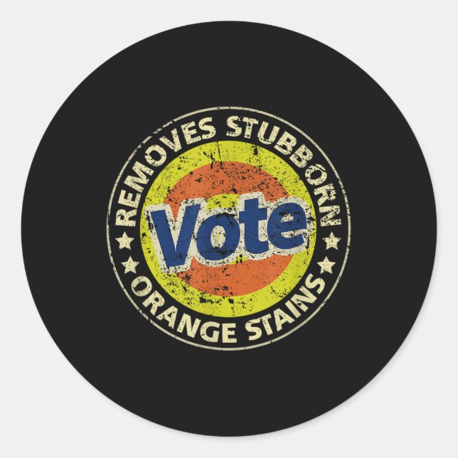 Anti-trump Vote Detergent Funny Gifts  Classic Round Sticker (Front)