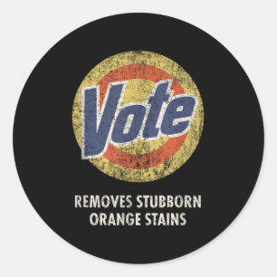Anti-trump Vote Laundry Detergent Funny Vintage  Classic Round Sticker