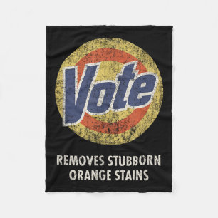 Anti-trump Vote Laundry Detergent Funny Vintage  Fleece Blanket
