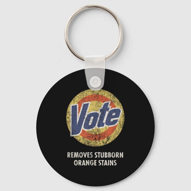 Anti-trump Vote Laundry Detergent Funny Vintage  Keychain (Front)
