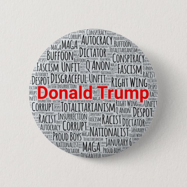 Anti-Trump Word Cloud 2 Inch Round Button (Front)