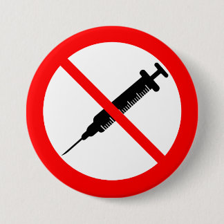 "ANTI-VACCINE" 3 INCH ROUND BUTTON