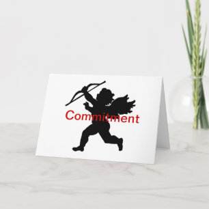 Anti-Valentine Black Cupid Commitment Card