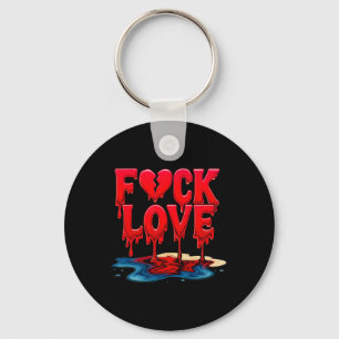 Anti Valentine Bold Heartbreak Broken Love Stateme Keychain