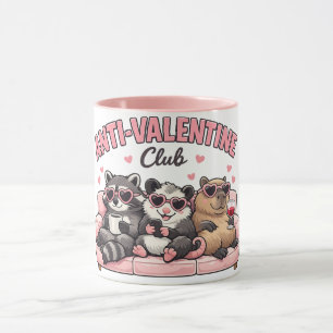 Anti-Valentine Club Animal - Capybara Opossum Racc Mug