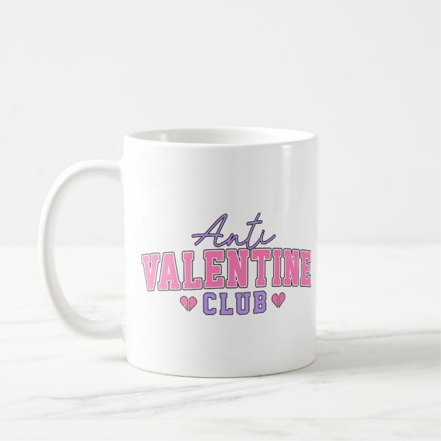 Anti Valentine Club Coffee Mug (Left)