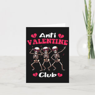 Anti Valentine Club Funny Single Awareness Day Lov Card