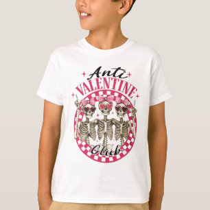 Anti Valentine Club Funny Valentine's Day Vintage  T-Shirt