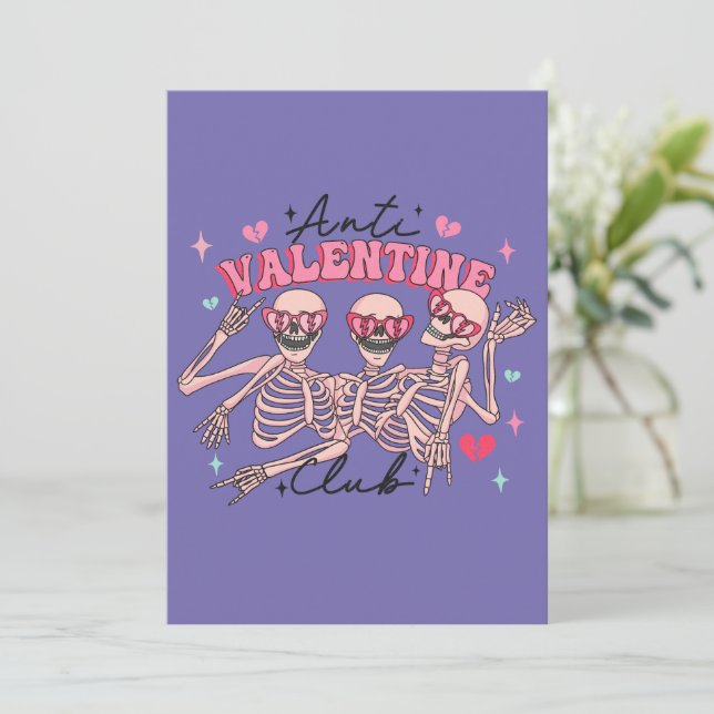Anti Valentine Club Holiday Card (Standing Front)