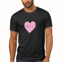 Anti-Valentine Day's t-shirt with candy heart meh