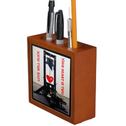 Anti-Valentine Don't Slice My Heart Desk Organizer