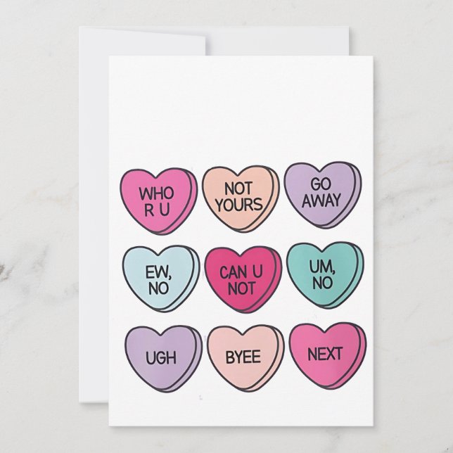 Anti Valentine’s Day Funny Single Awareness  Invitation (Front)